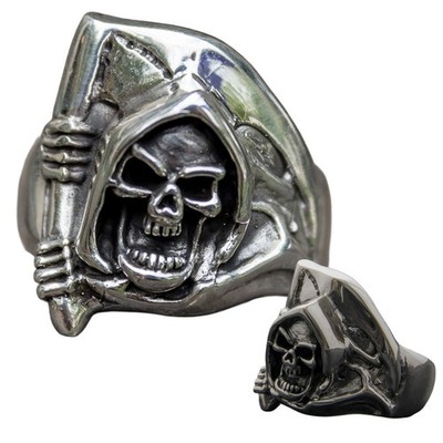 Sensenmann .925 massiv Sterling Silber Death Metal Biker Gothic Goth