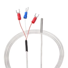 PT100 RTD Temperature Sensor Probe Three-wire System -50 to 200C 3.3ft