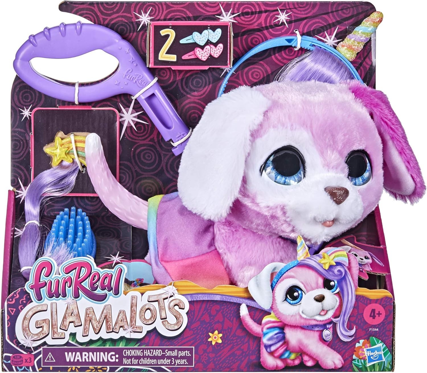 Интерактивная игрушка для домашних животных FurReal Glamalots 7 аксессуаров для детей от 4 лет 7990₽