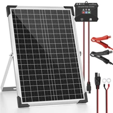 30W 24V Solar Panel Kit, Solar Battery Maintainer with MPPT Charge Controller...