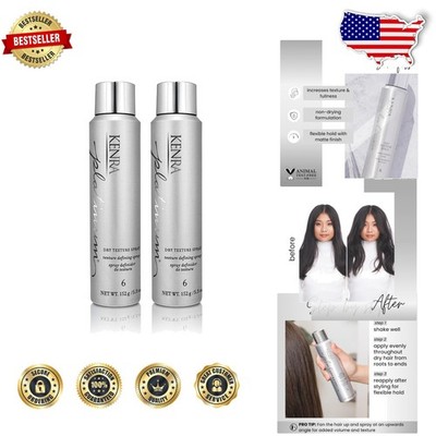 Kenra Platinum Dry Texture Spray 2pk 5.3oz Adds Fullness Matte Hold Absorbs Oil
