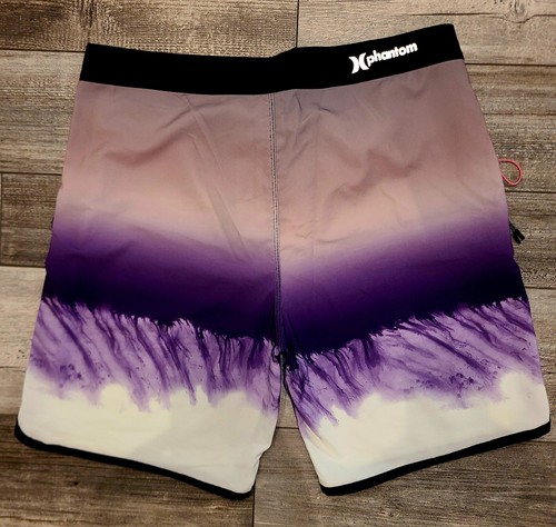 Cool Hurley Phantom Board Shorts Swim Trunks Size 34 Purple Black White Rare - Bild 2 von 8