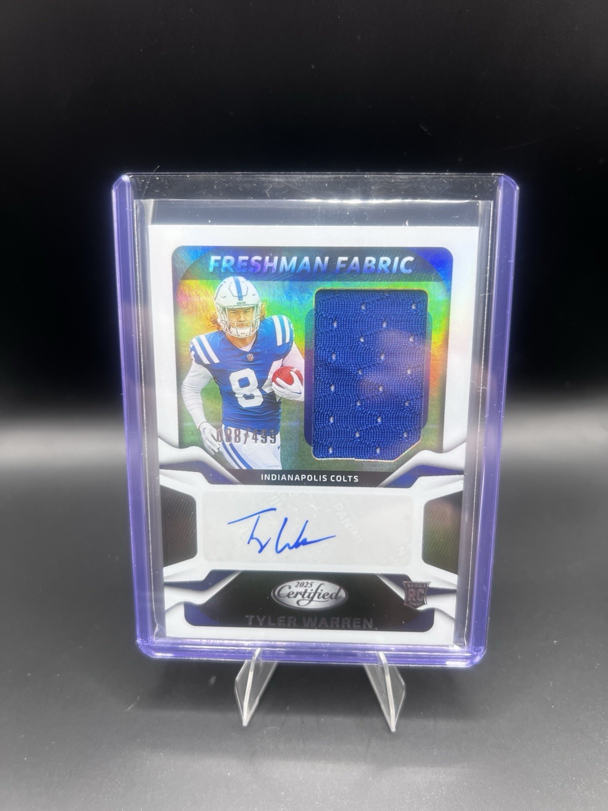 2025 Panini Certified - Freshman Fabric Mirror Signatures Tyler Warren /499