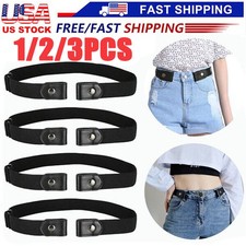 Men Women Buckle-free Elastic Invisible Waist Belt for Jeans No Bulge Hassle