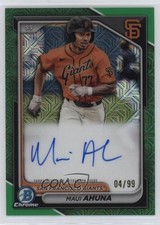 2024 Bowman Chrome Prospect Mega Box Green Refractor 4/99 Maui Ahuna Auto 0r4