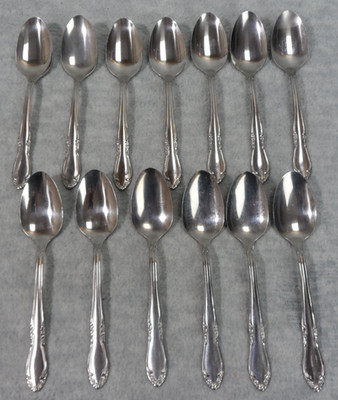 Oneida Custom Stainless Flatware PLANTATION Teaspoons Lot of 13