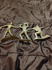 Vintage TIM-MEE TOYS large toy soldier with pistol figure green 5 Inches