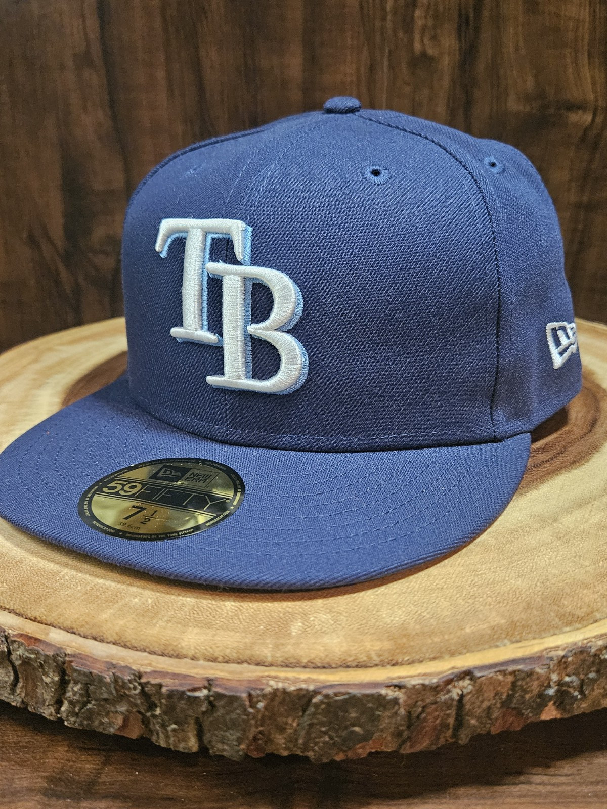 Tampa Bay Rays New Era 59Fifty MLB Fitted Baseball Cap Size 7 1/2