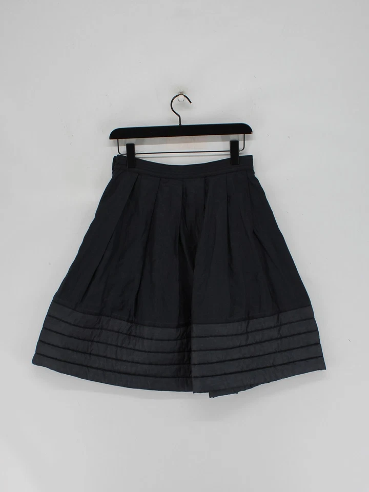 Falda midi para mujer Alexander McQueen W 28 en negro 100 % algodón línea A Foto 2 de 4