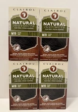 4 Clairol Natural Instincts for Men, M19 Black Noir, Ammonia-Free Hair Color Kit