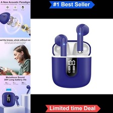 Wireless Earbuds Bluetooth 5.4 ENC Noise Cancelling Mic 36H LED Display IPX7