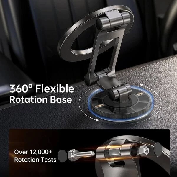 Ultra Magnetic Car Phone Mount Folding 360° Rotation All-Metal Cell Phone Holder - Image 4 of 4