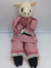 Handmade Weird Sitting Pig Doll