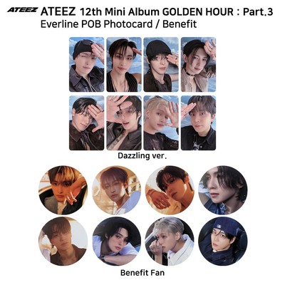 ATEEZ The 12th Mini Golden Hour Part.3 Everline POB Photocard KPOP