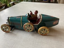Rennwagen (Repro) - grünes Blechspielzeug mit Fahrer - PAYA Spanien - Uhrwerk