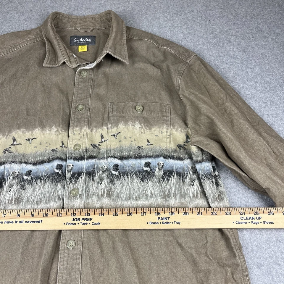 Cabelas Chamois Shirt Mens XLT Tall Brown Duck Hunting Labrador Deerskin Soft - Image 4 of 4