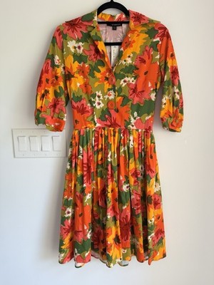 Trashy Diva Ester Shirtwaist Dress Dayglow Floral NEW Women s 4