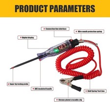 Pack-1 Automotive Test Light Digital LED Circuit Tester, DC 3V/6V/12V/24V