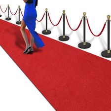 4ft x 50ft Extra Thick Red Carpet Runner Non Slip