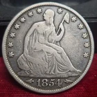 1854-O 50c. Seated Liberty Half Dollar Fine