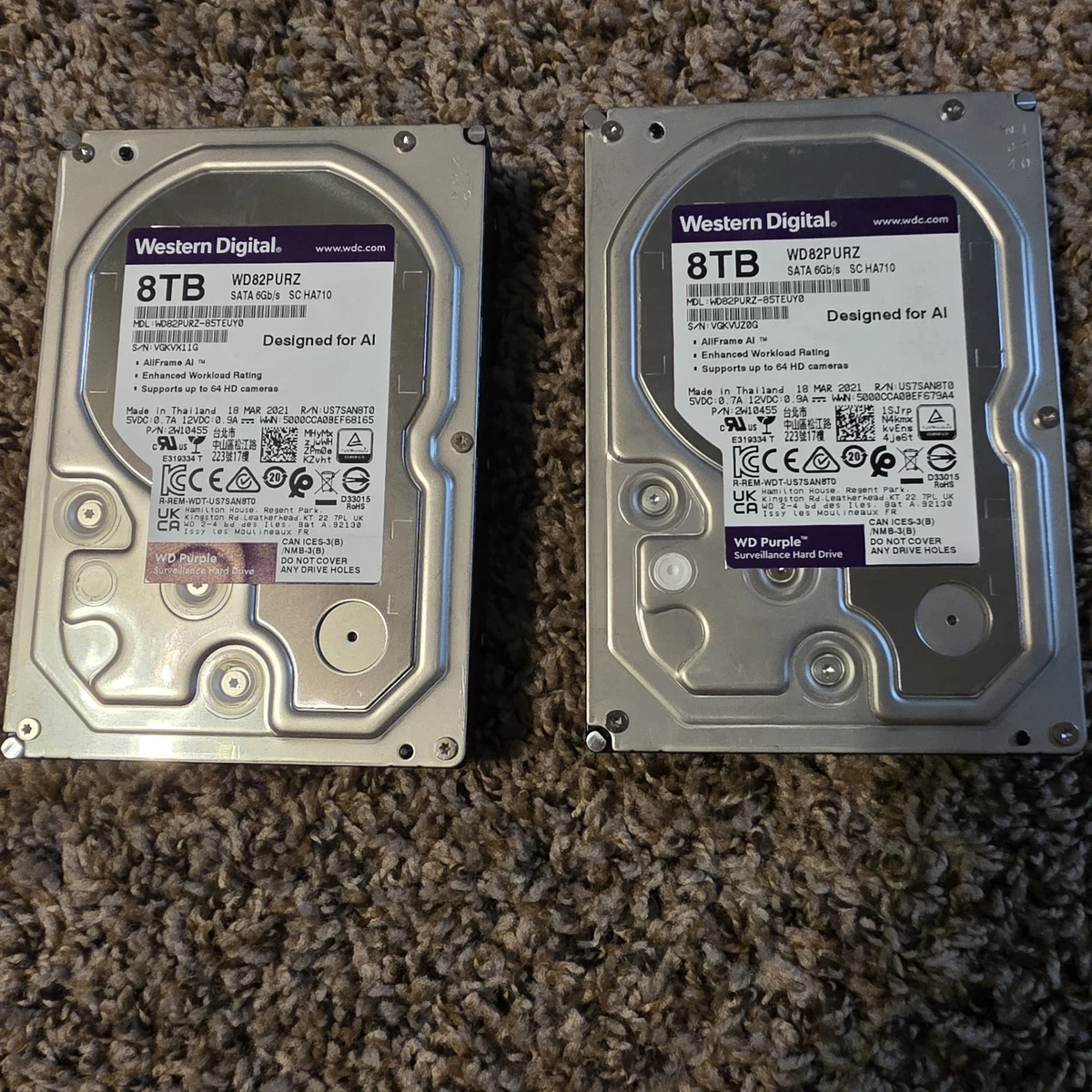 Western Digital Internal Hard Disk Drives 8 TB Storage Capacity
