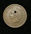 1873 Indian Head Penny Cent (Holed) #LT018