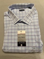 Van Heusen Ultra Wrinkle Free Men s Long Sleeve Dress Shirt Size 20 34/35 NWT