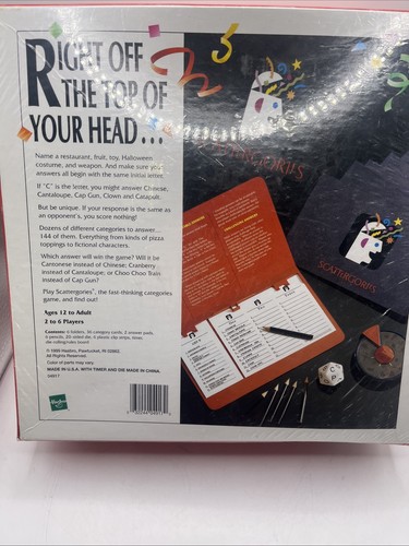 New The Game of Scattergories 1999 Milton Bradley Board Game Family Fun Night - Picture 9 of 19