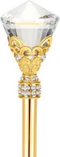 Gold Festival Wand Pageant Costume Accessory Crystal  
