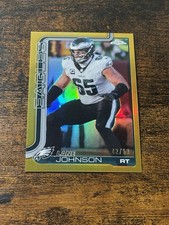 2025 TOPPS Chrome Lane Johnson #246 TRUE Gold /50 Philadelphia Eagles SSP