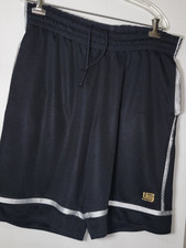 Nike Lebron James L23 Men's Large Black Gold Basketball Active Wear Sport Shorts