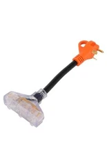 30 Amp to 15 Amp RV Adapter, NEMA TT-30P to 3X 5-15R / 5-20R Female RV Power 