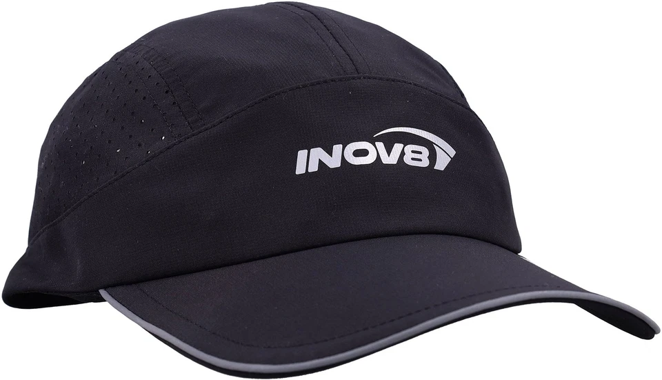 Inov8 Active Running Cap Black Reflective Run Adjustable Hat Mens Womens