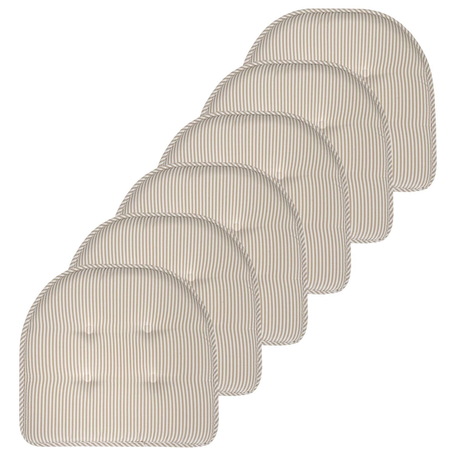 Cushion Pads, Non-skid U-shaped Seat Cover, 6 Pack, Taupe