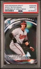2020 Bowman Draft Adley Rutschman Glimpses of Greatness PSA 10 Baltimore Orioles