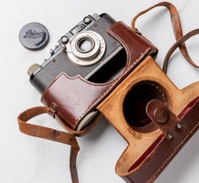 Leitz Leica II Mod. D Black RARE 11 o'clock Nickel Elmar 3.5/50 mm lens and case