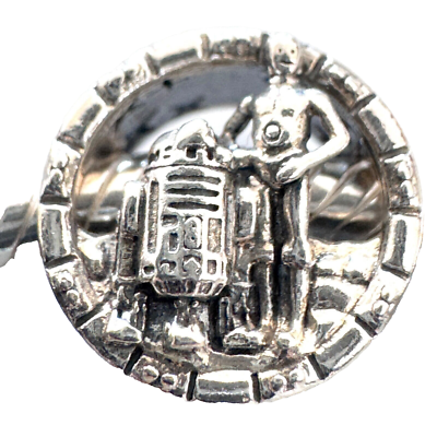 Pandora Retired Sterling Silver Star Wars C3PO and R2D2