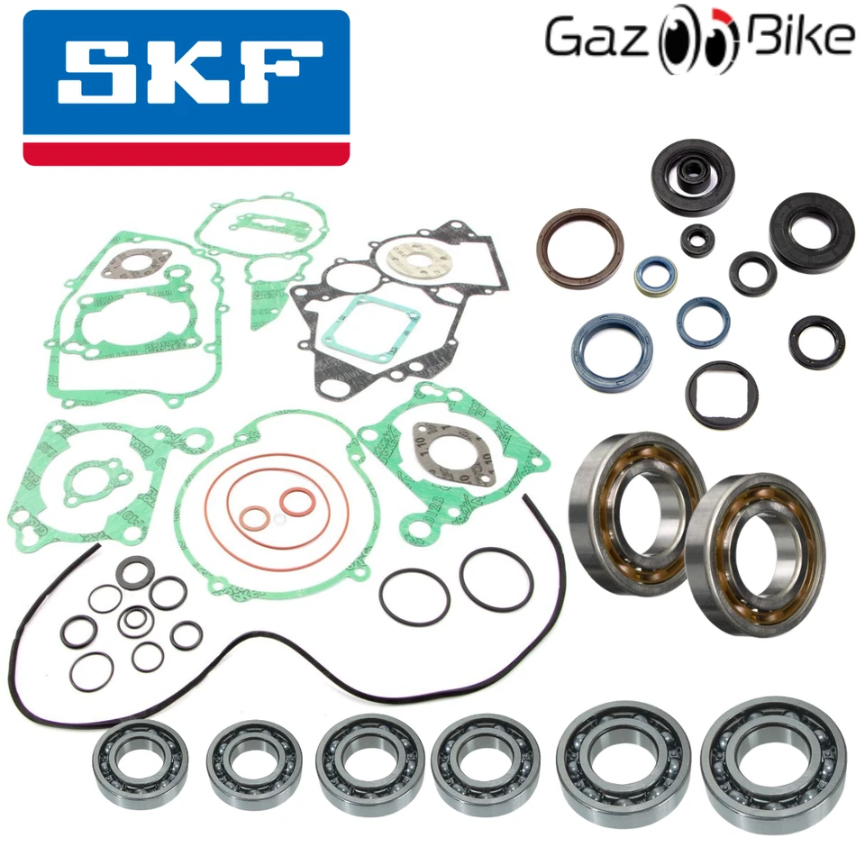 KIT REVISIONE MOTORE CAGIVA MITO 125 GUARNIZIONI PARAOLIO 8 CUSCINETTI MOTORE - Photo 2/2