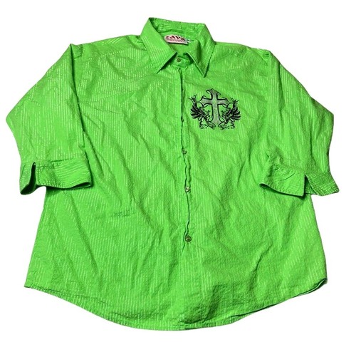 vtg zara mens shirt 3/4 length sleeve 