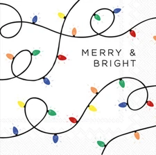 Boston International - Merry & Bright Lights Cocktail Napkins - C057200