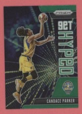 Candace Parker 2021 Panini Prizm WNBA GREEN PRIZM GET HYPED PARALLEL #10 SKY