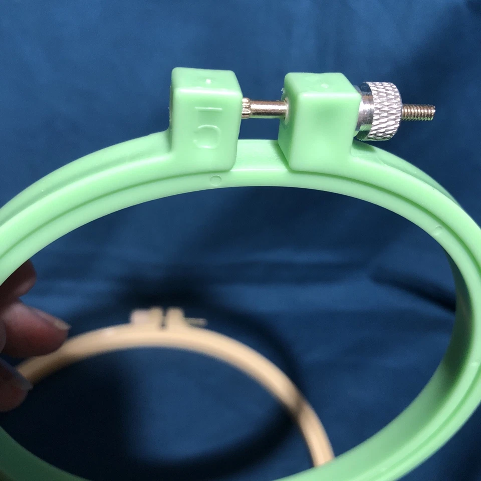 Lot Of 2 - 5” & 7 3/4” Screw Tension Plastic Embroidery Hoops - Image 3 of 4