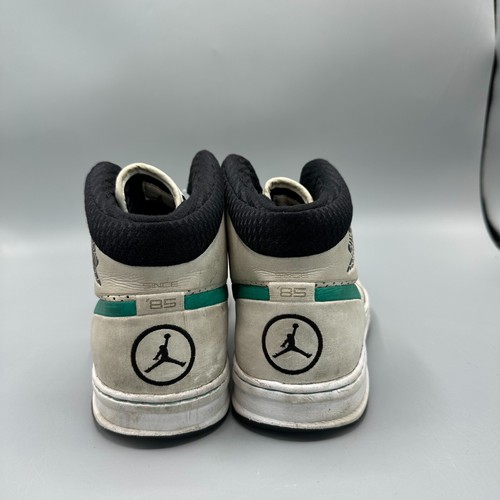 Nike Air Jordan 1 Alpha Mid ID Size 13 White Black Green Sneakers 407034-993 - Picture 5 of 11