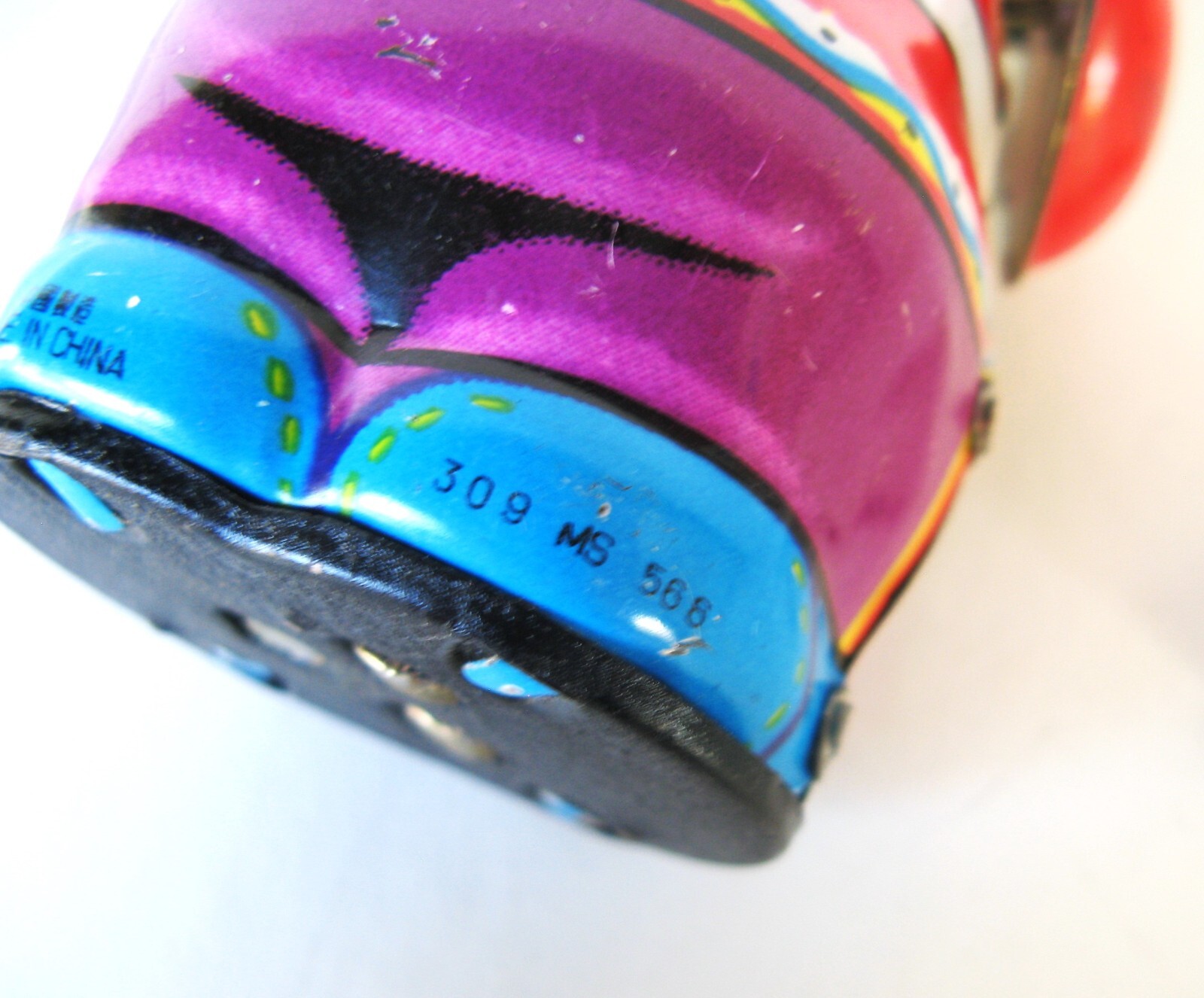 🐸Clockwork PANDA BEAR DRUMMER WindUp Tin Toy WORKS With Key NO Drum