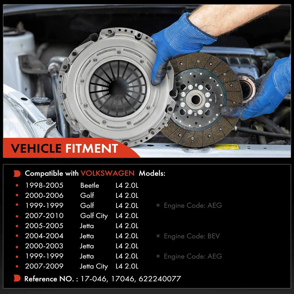 Kit de embrague de transmisión para Volkswagen Golf 1999-2006 Jetta City Beetle L4 2,0 L Foto 2 de 4