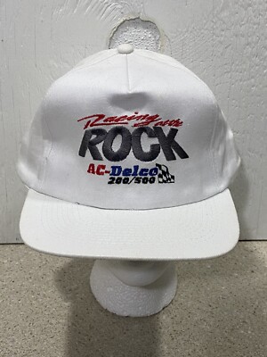 Vintage AC Delco  Racing At The Rock  NASCAR Racing Embroidered KC Brand Trucker