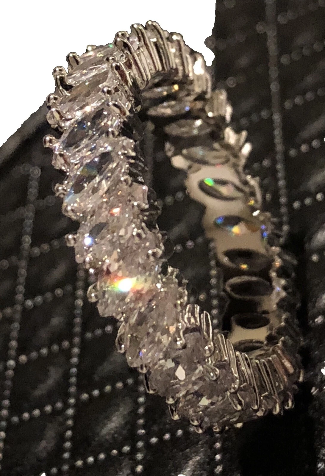 Eternity Stone White Gold Filled Fashion Rings