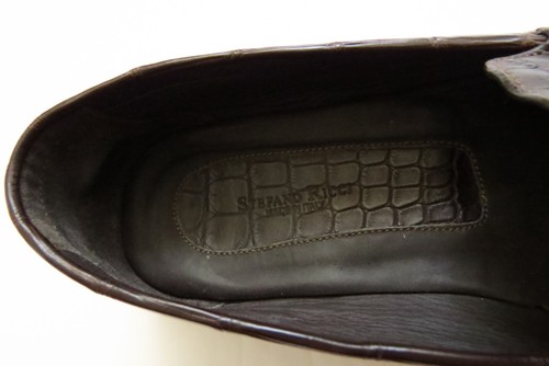 STEFANO RICCI Brown Crocodile Leather Eagle Shoes Size 9.5 US 42.5 Euro 8.5 UK - Picture 5 of 14