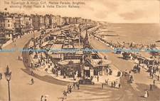 R459142 Aquarium und Kings Cliff Marine Parade Brighton zeigt Motorbahn und