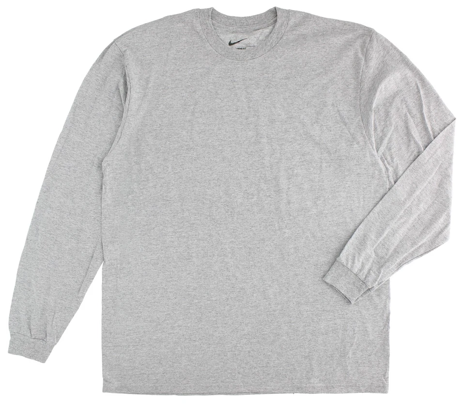 Camiseta Top Nike Manga Larga, Camiseta Para Hombre Calce Suelto Algodón Básica Sólida 56323 Foto 2 de 3